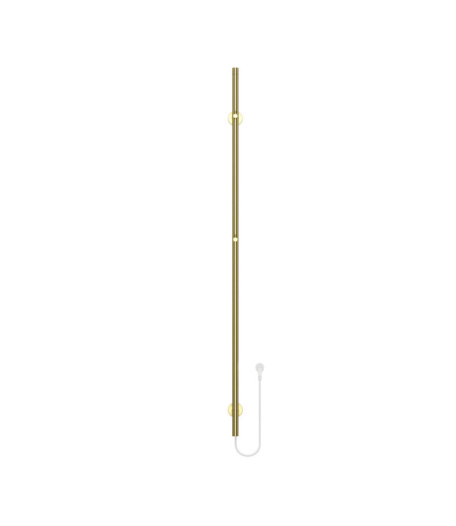 Elektrische Staaf Handdoekradiator Rod Geborsteld Goud Dubbel 120 Watt