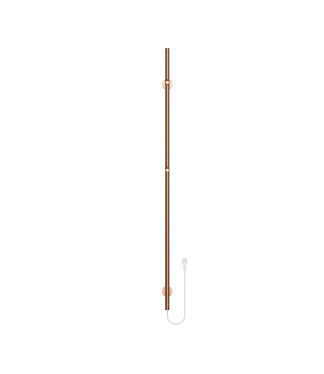 Elektrische Staaf Handdoekradiator Rod Geborsteld Koper Dubbel 120 Watt