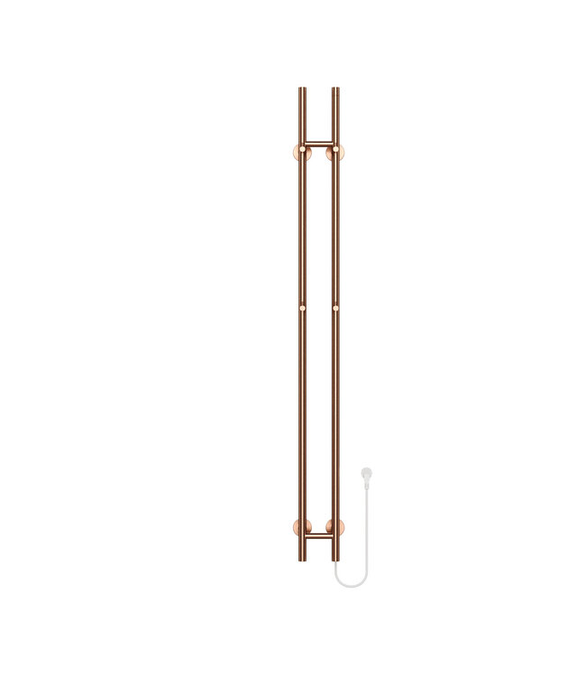 Elektrische Staaf Handdoekradiator Rod Geborsteld Koper Enkel 60 Watt
