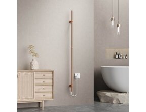 Elektrische Staaf Handdoekradiator Rod Geborsteld Koper Enkel 60 Watt