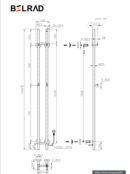 Elektrische Staaf Handdoekradiator Rod Wit Enkel 60 Watt