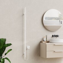 Elektrische Staaf Handdoekradiator Rod Wit Enkel 60 Watt