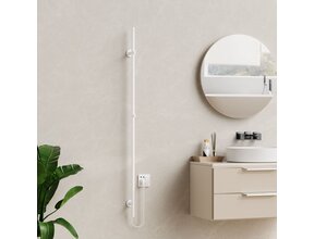 Elektrische Staaf Handdoekradiator Rod Wit Enkel 60 Watt