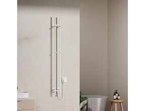Elektrische Staaf Handdoekradiator Rod Wit Dubbel 120 Watt