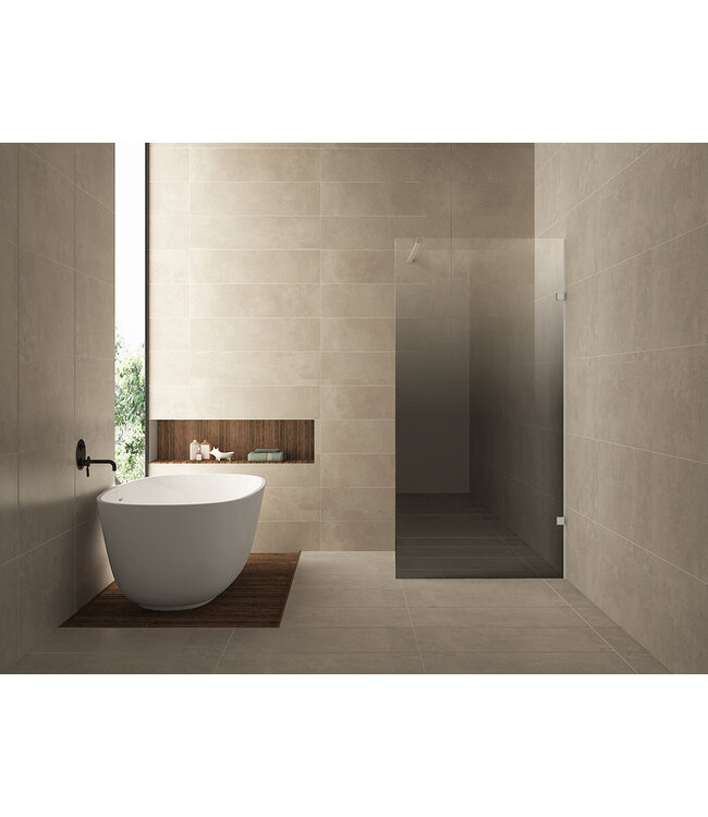 Wiesbaden Douchewand 90cm Wiesbaden Less⎢Chroom⎢8mm Spiegel naar Rookglas - 20.3164