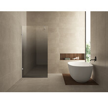 Douchewand 80cm Wiesbaden Less⎢Chroom⎢8mm Spiegel naar Rookglas - 20.3157