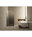 Douchewand 90cm Wiesbaden Less⎢Mat Zwart⎢8mm Spiegel naar Rookglas - 20.3166