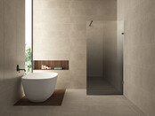 Douchewand 90cm Wiesbaden Less⎢Gunmetal⎢8mm Spiegel naar Rookglas - 20.3169