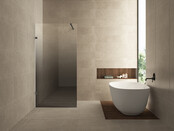 Douchewand 80cm Wiesbaden Less⎢Gunmetal⎢8mm Spiegel naar Rookglas - 20.3162