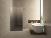 Douchewand 80cm Wiesbaden Less⎢Mat Wit⎢8mm Spiegel naar Rookglas - 20.3160