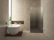 Douchewand 80cm Wiesbaden Less⎢Mat Wit⎢8mm Spiegel naar Rookglas - 20.3160