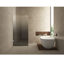 Douchewand 90cm Wiesbaden Less⎢Mat Wit⎢8mm Spiegel naar Rookglas - 20.3167