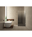 Douchewand 120cm Wiesbaden Less⎢Geborsteld Staal⎢8mm Spiegel naar Rookglas - 20.3179