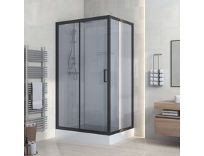 Complete Douchecabine Marani 120x90x225cm Mat Zwart met Rookglas