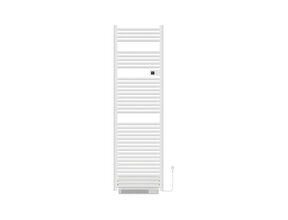 Elektrische Handdoekradiator Dahlia Wit 184x54cm 2000 Watt met blower - Programmeerbaar
