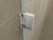 Douchedeur Less Chroom 90x200cm Spiegelrook naar helder Glas – Antikalk – Links / Rechts