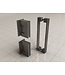 Douchedeur Less Gunmetal 90x200cm Spiegelrook naar helder Glas – Antikalk – Links / Rechts