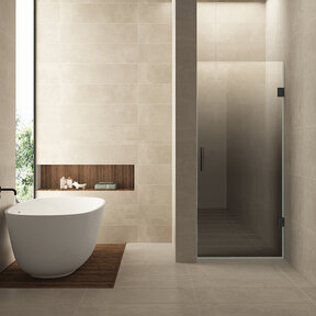 Douchedeur Less Gunmetal 90x200cm Spiegelrook naar helder Glas – Antikalk – Links / Rechts