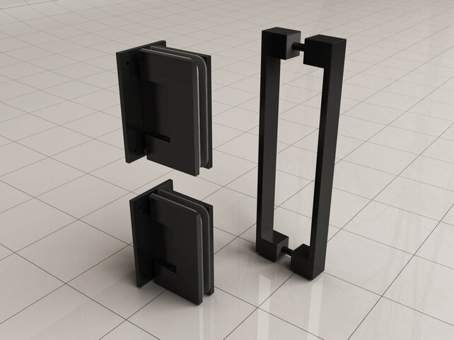 Douchedeur Less Mat Zwart 90x200cm Spiegelrook naar helder Glas – Antikalk – Links / Rechts Douchedeur Less Mat Zwart 90x200cm Spiegelrook naar helder Glas – Antikalk – Links / Rechts