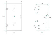 Douchedeur Less Mat Wit 90x200cm Spiegelrook naar helder Glas – Antikalk – Links / Rechts Douchedeur Less Mat Wit 90x200cm Spiegelrook naar helder Glas – Antikalk – Links / Rechts