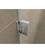 Douchedeur Less Geborsteld staal 90x200cm Spiegelrook naar helder Glas – Antikalk – Links / Rechts