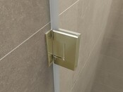 Douchedeur Less Geborsteld Messing 80x200cm Spiegelrook naar helder Glas – Antikalk – Links / Rechts Douchedeur Less Geborsteld Messing 80x200cm Spiegelrook naar helder Glas – Antikalk – Links / Rechts