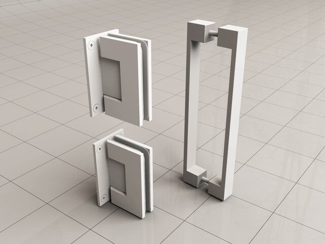 Douchedeur Less Mat Wit 80x200cm Spiegelrook naar helder Glas – Antikalk – Links / Rechts