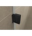Douchedeur Less Mat Zwart 80x200cm Spiegelrook naar helder Glas – Antikalk – Links / Rechts