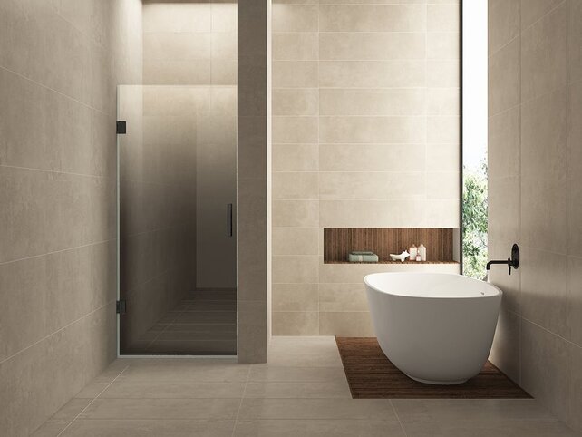 Douchedeur Less Gunmetal 80x200cm Spiegelrook naar helder Glas – Antikalk – Links / Rechts