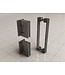 Douchedeur Less Gunmetal 80x200cm Spiegelrook naar helder Glas – Antikalk – Links / Rechts