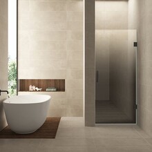 Douchedeur Less Gunmetal 80x200cm Spiegelrook naar helder Glas – Antikalk – Links / Rechts