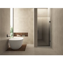 Douchedeur Less Gunmetal 80x200cm Spiegelrook naar helder Glas – Antikalk – Links / Rechts