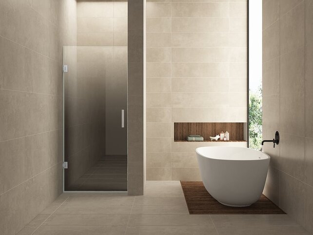 Douchedeur Less Chroom 70x200cm Spiegelrook naar helder Glas – Antikalk – Links / Rechts