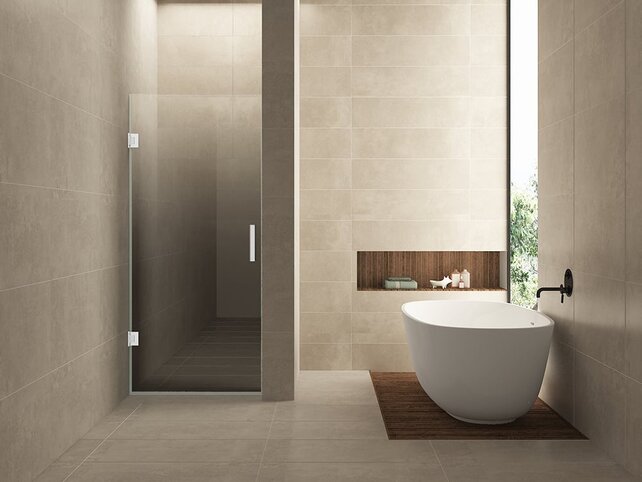 Douchedeur Less Mat Wit 70x200cm Spiegelrook naar helder Glas – Antikalk – Links / Rechts