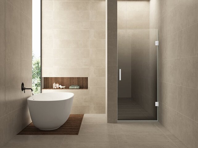 Douchedeur Less Mat Wit 70x200cm Spiegelrook naar helder Glas – Antikalk – Links / Rechts