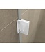 Douchedeur Less Mat Wit 70x200cm Spiegelrook naar helder Glas – Antikalk – Links / Rechts