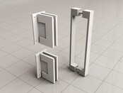 Douchedeur Less Mat Wit 70x200cm Spiegelrook naar helder Glas – Antikalk – Links / Rechts