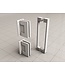Douchedeur Less Mat Wit 70x200cm Spiegelrook naar helder Glas – Antikalk – Links / Rechts