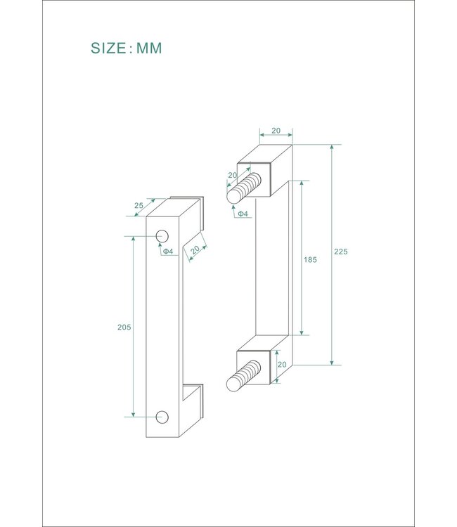 Douchedeur Less Geborsteld Messing 70x200cm Spiegelrook naar helder Glas – Antikalk – Links / Rechts