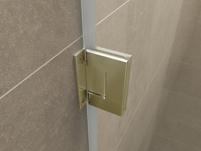 Douchedeur Less Geborsteld Messing 70x200cm Spiegelrook naar helder Glas – Antikalk – Links / Rechts Douchedeur Less Geborsteld Messing 70x200cm Spiegelrook naar helder Glas – Antikalk – Links / Rechts