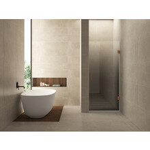 Douchedeur Less Geborsteld Brons Koper 70x200cm Spiegelrook naar helder Glas – Antikalk – Links / Rechts