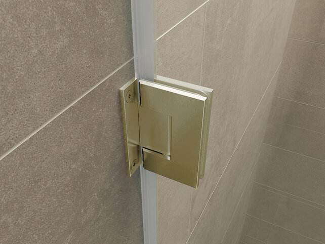 Less scharnierset en greep voor profielloze nisdeur Geborsteld Messing - 20.6175 Less scharnierset en greep voor profielloze nisdeur Geborsteld Messing - 20.6175