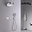 Inbouw Regendouche Infinity Rainshower 32cm Chroom Compleet - Klik-pro met digitale display