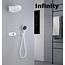 Inbouw Regendouche Infinity Rainshower 32cm Mat Wit Compleet - Klik-pro met digitale display