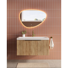 Wastafelonderkast Wiesbaden Ribbella 100cm⎢Naturel eik⎢1 lade - 1 uitsparing - 38.3533