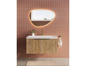 Wastafelonderkast Wiesbaden Ribbella 80cm⎢Naturel eik⎢1 lade - 1 uitsparing - 38.3530