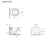 Hangend toilet Bocchi Fenice Glans Rood Randloos ( excl. ) Toiletbril