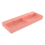 BOCCHI Wastafel Milano Mat Zalm 120x46x12cm Dubbele wasbak - met kraangat en overloop