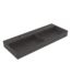 Wastafel Milano Mat Antraciet 120x46x12cm Dubbele wasbak - met kraangat en overloop