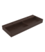 BOCCHI Wastafel Milano Mat Bruin 120x46x12cm Dubbele wasbak - met kraangat en overloop